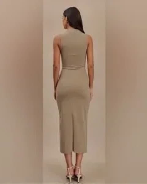 Meshki Taylor Draped Stretch Crepe Dress - Image 2