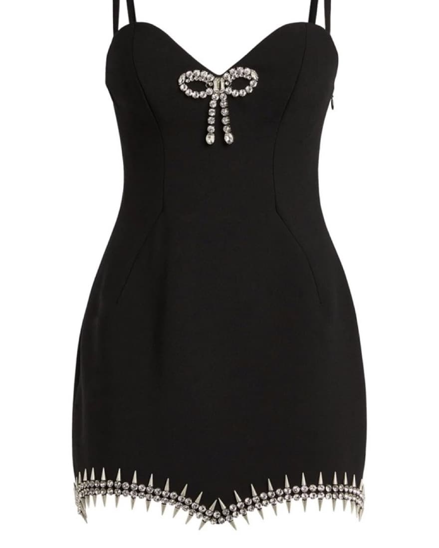 Area Crystal Spike Mini Dress - Image 1