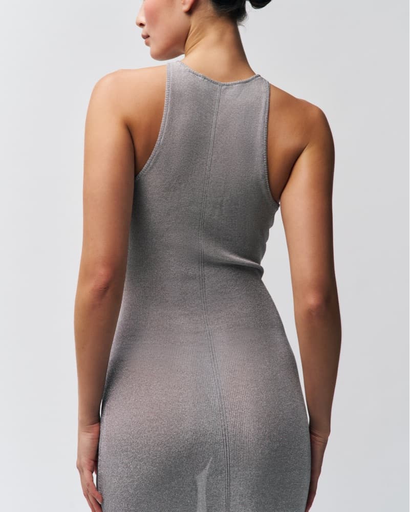 GUIZIO Odette Dress In Silver - Image 3