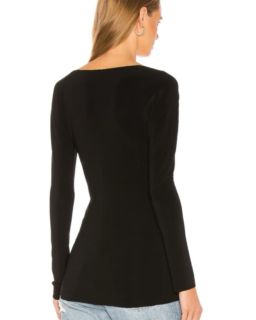 Norma Kamali Long Sleeve Sweetheart Top  - Image 3
