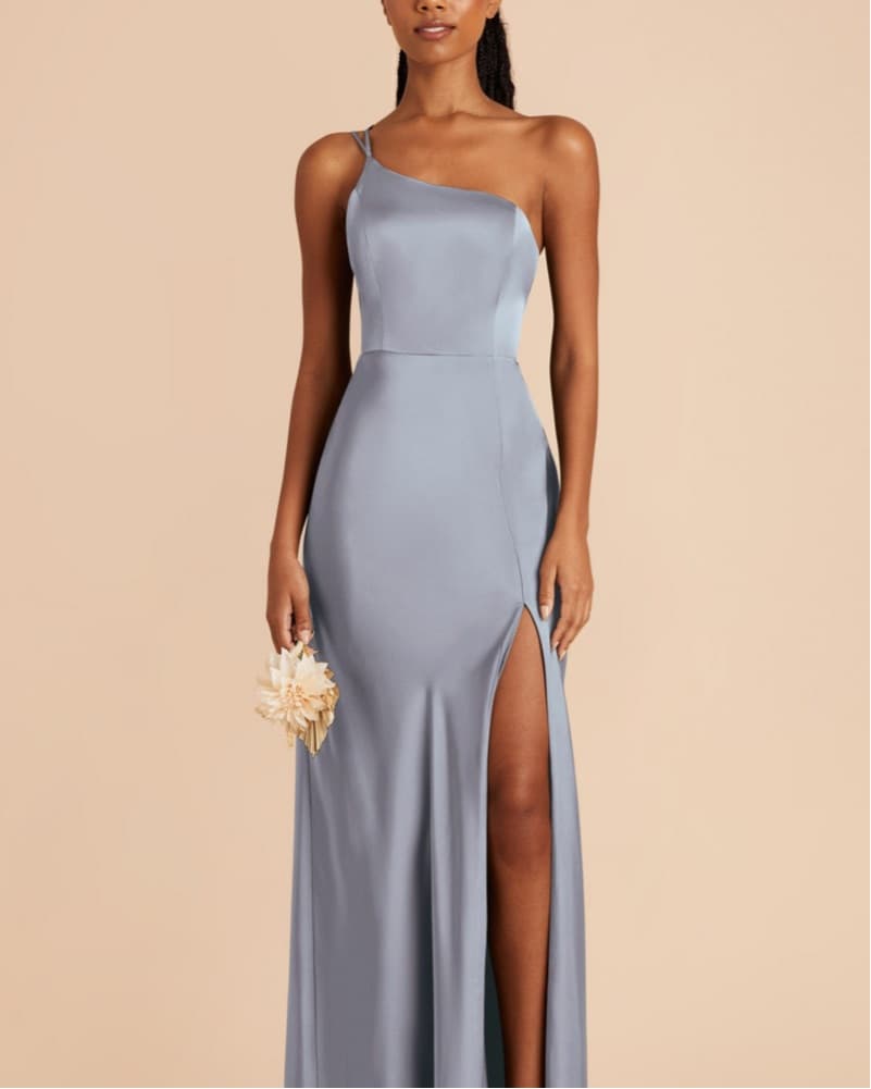 Birde Grey Bridesmaid Dress - Image 1