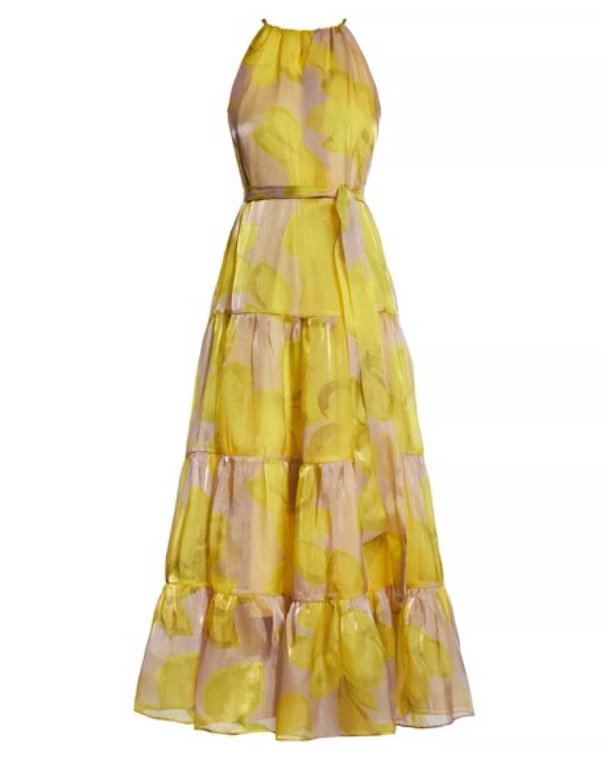 Yellow BCBG Summer Wedding Guest Dress - Image 3
