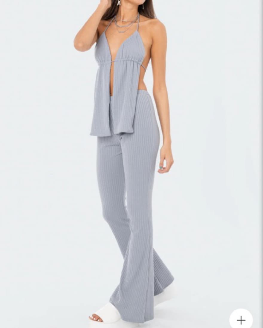 Editked Claire Ribbed Two Piece Set  - Image 1