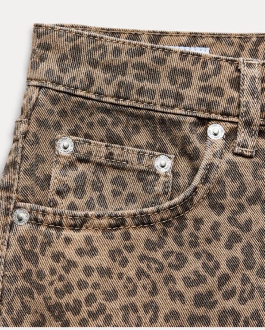 Leopard Denim skirt  - Image 3