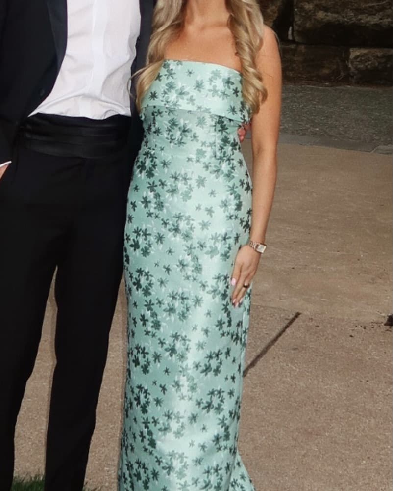 Strapless Floral Maxi Dress - Image 1