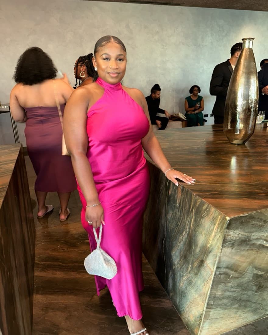 Hot Pink Maxi Gown - Image 3