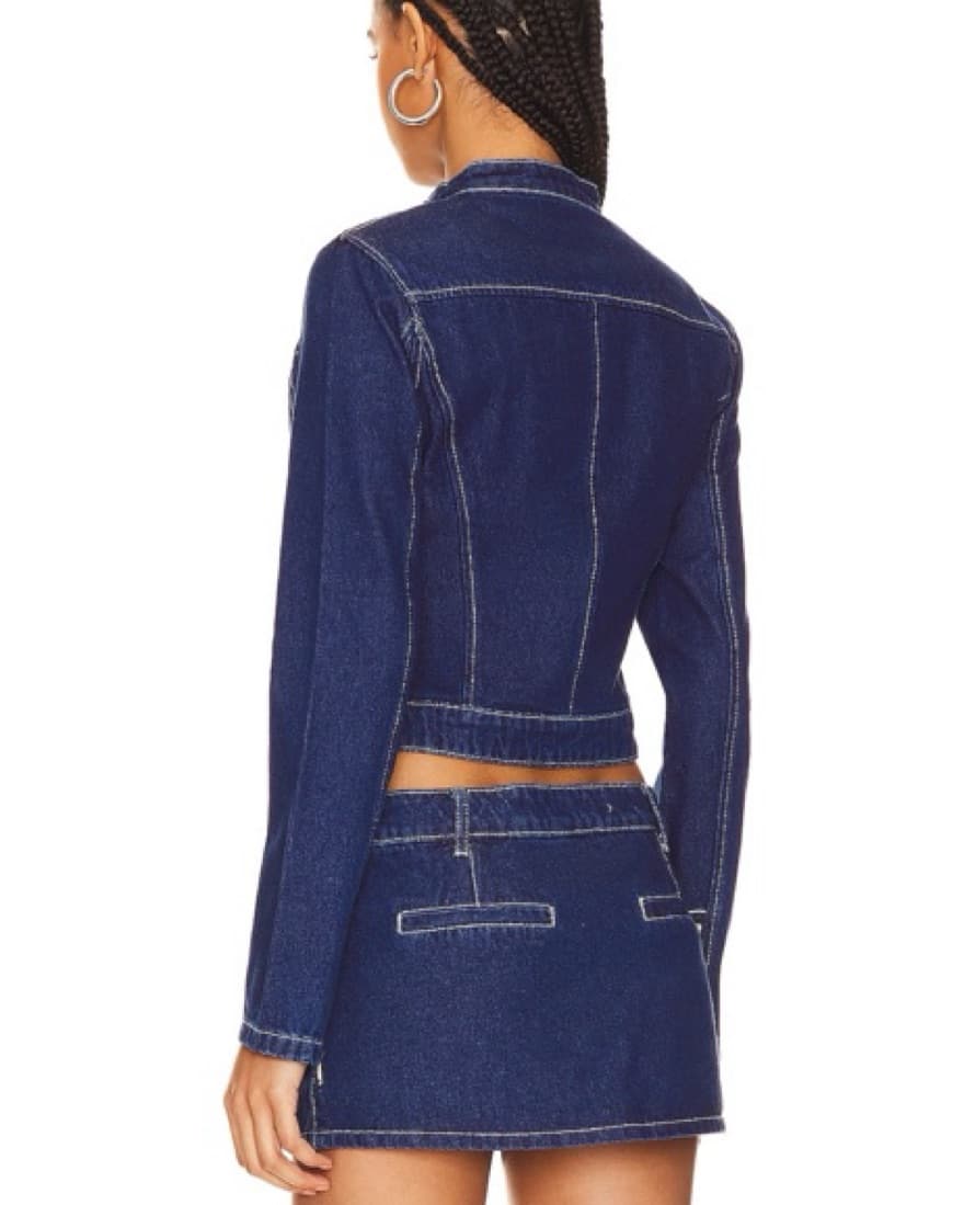 Lioness Moto Denim Jacket & Skirt Set - Image 3