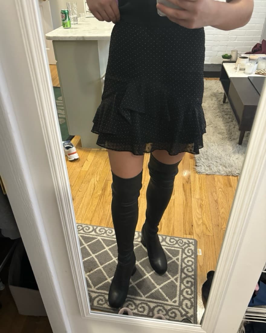 Polka Dot Ruffle Mini Skirt  - Image 3