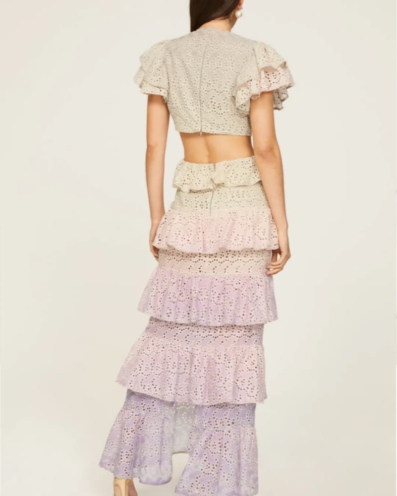 Elliatt Vacation Gown Eyelet Ombre - Image 3