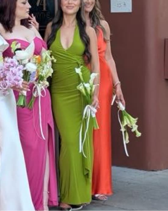 Green ASOS Halter Maxi Dress - Image 1