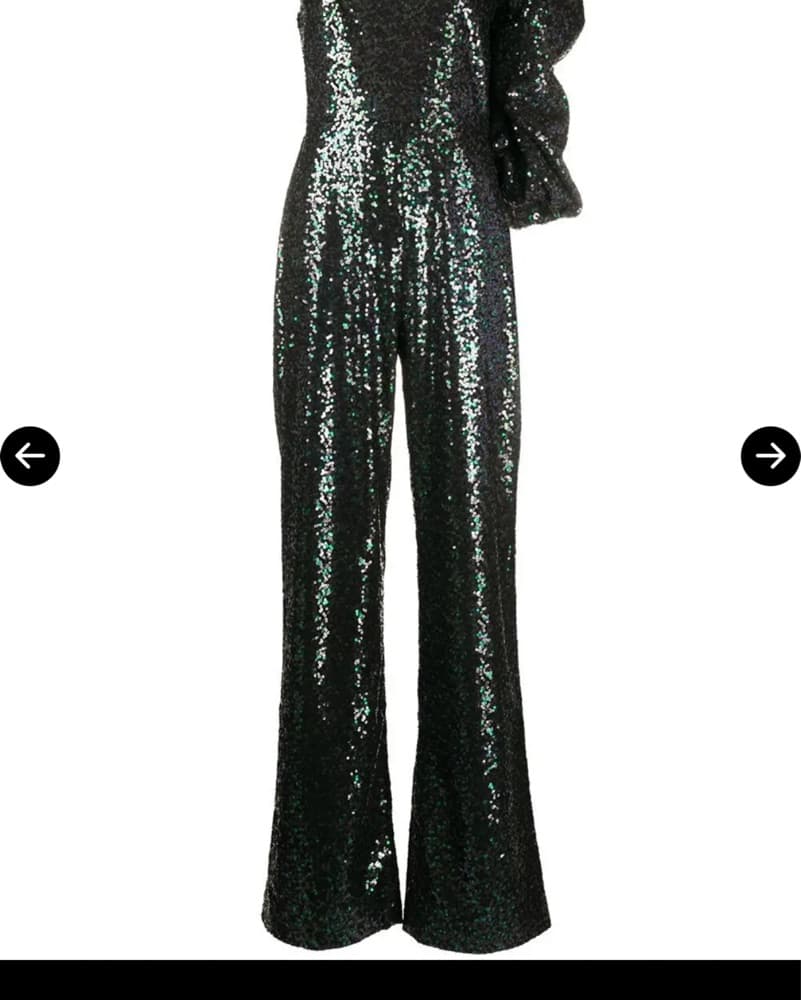 Saloni Black Sequin Jumpsuit - Image 1
