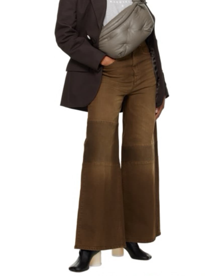 Maison Margiela Brown Paneled Jeans - Image 6