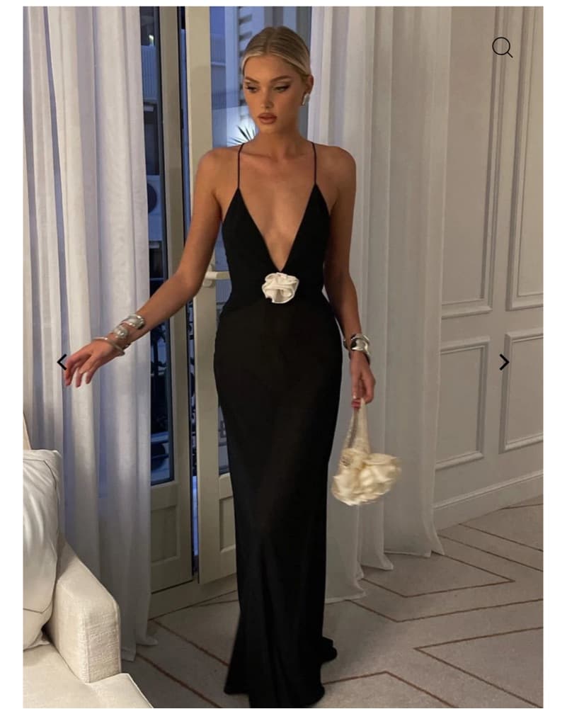 Elegant Black Formal Maxi Dress - Image 2
