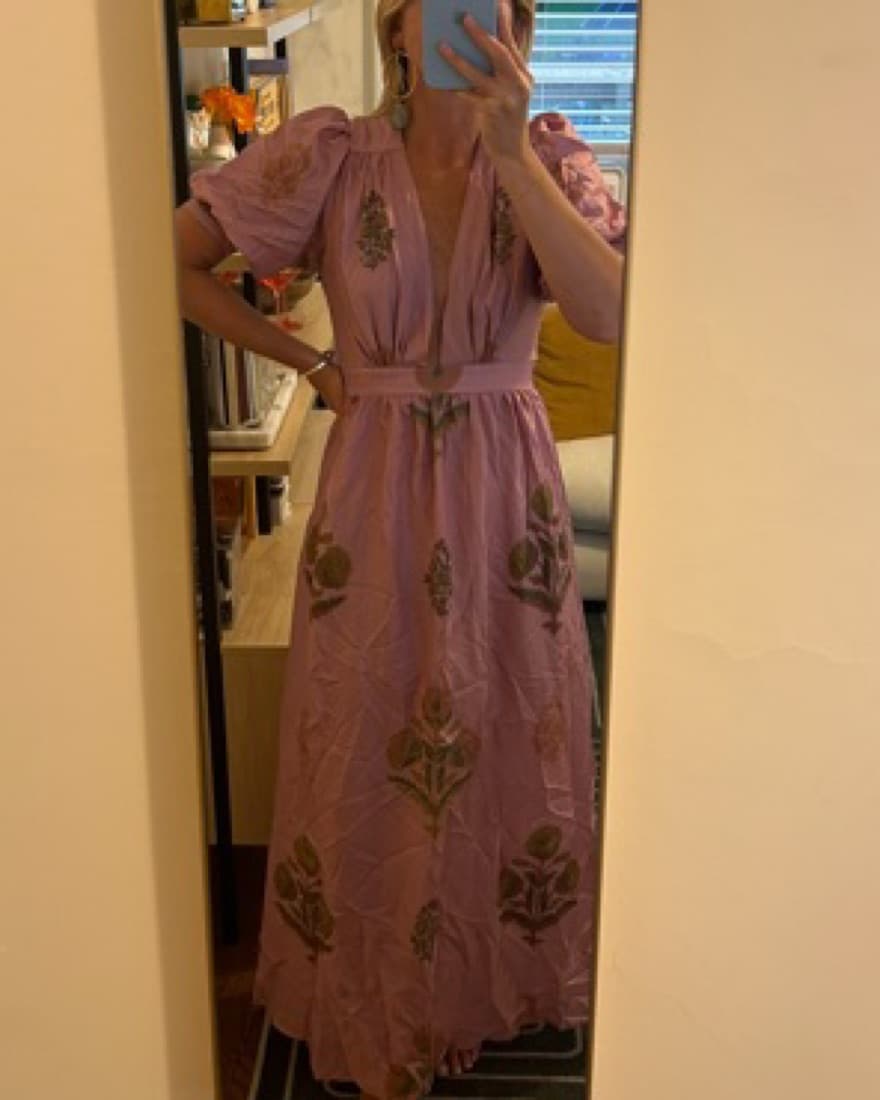 HANNAH ARTWEAR Surya Floral Silk Dress - Image 4