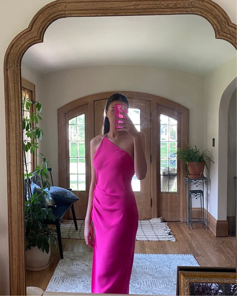 Marea Gown in Hot Pink - Image 3