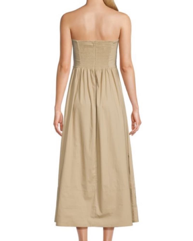 We Wore What Strapless Khaki Dress - Image 2