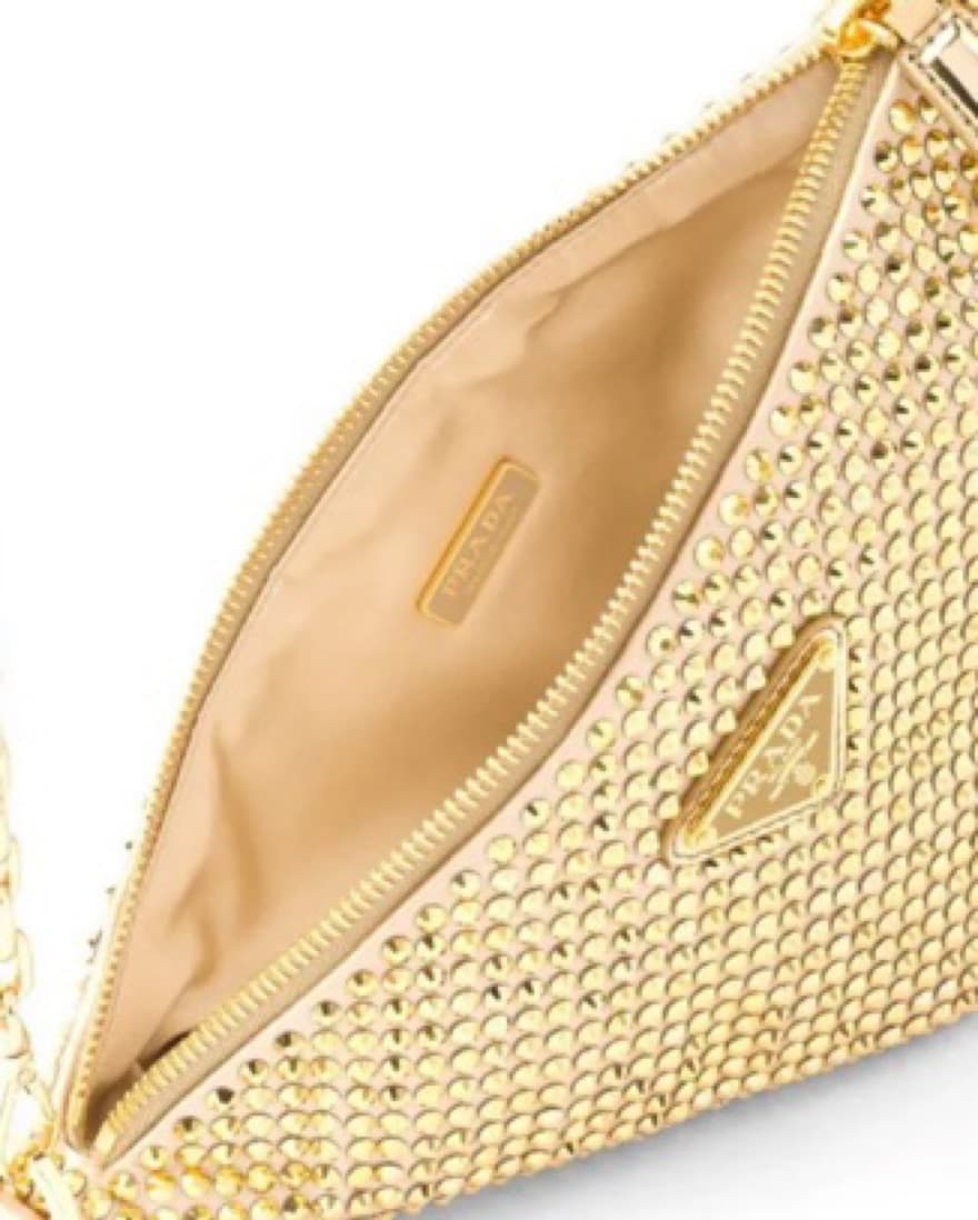 Prada Triangle Crystal Shoulder Bag - Image 6