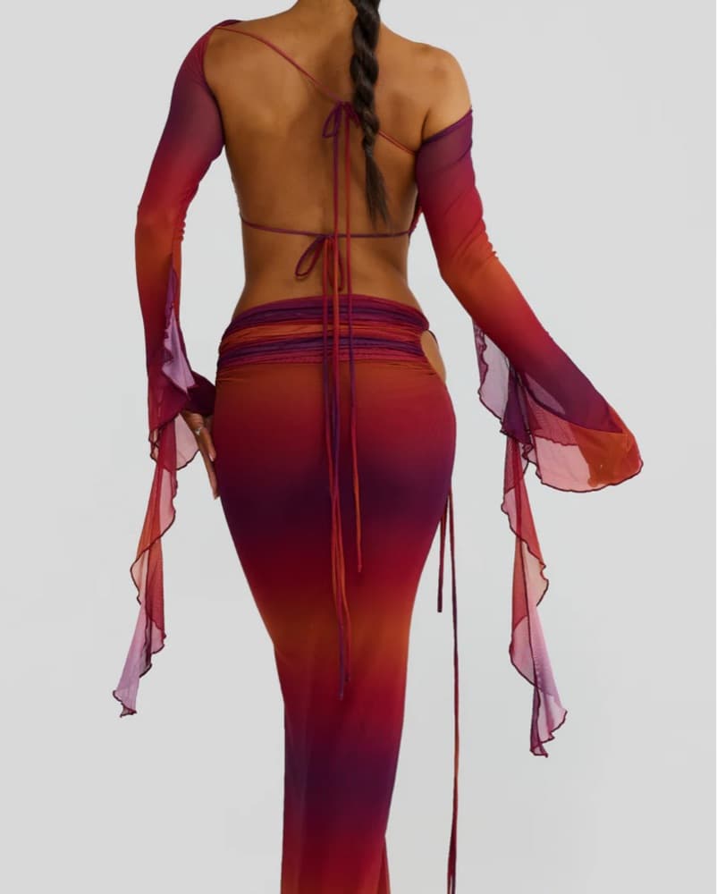 Radiant Ombre Maxi Skirt Set - Image 3