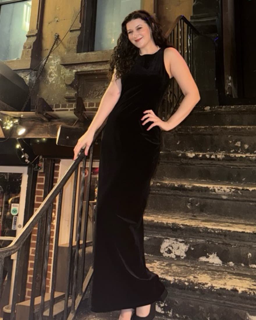 Elegant Black Velvet Maxi Dress - Image 1