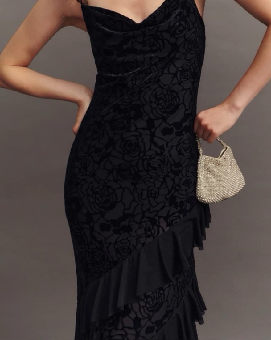 Reformation Ziggy Velvet Rose Dress - Image 4