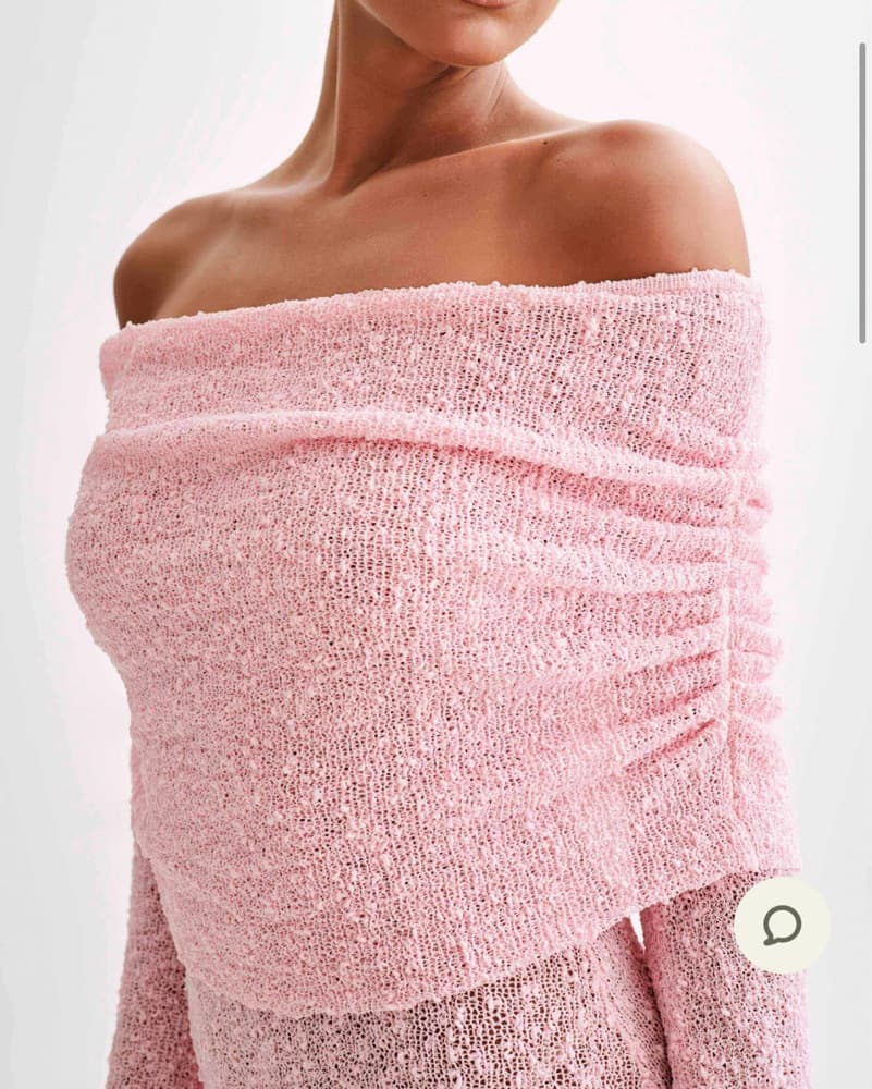Pink Meshki Off-Shoulder Mini - Image 5