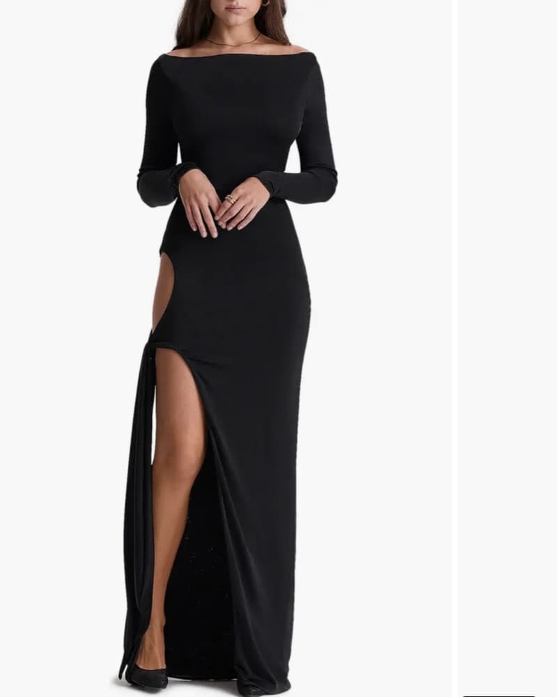 house of CB Black cutout cocktail dress - Image 1