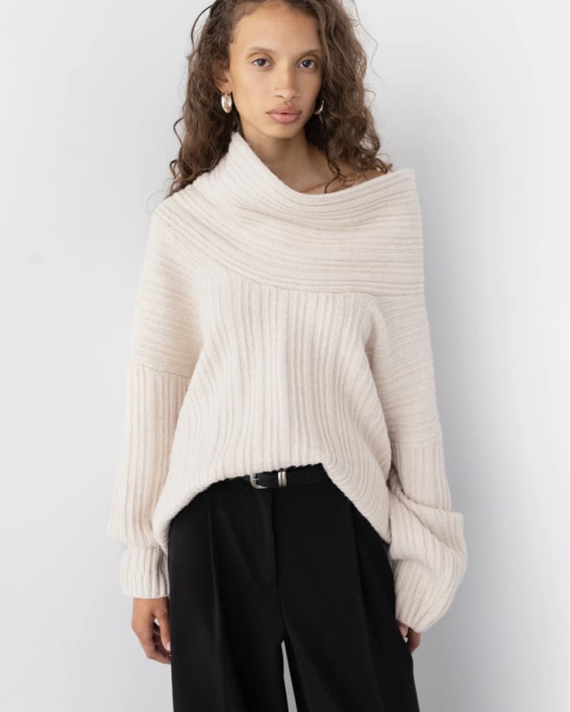 Oak + Fort OVERSIZED SLOUCHY OFF THE SHO - Image 1