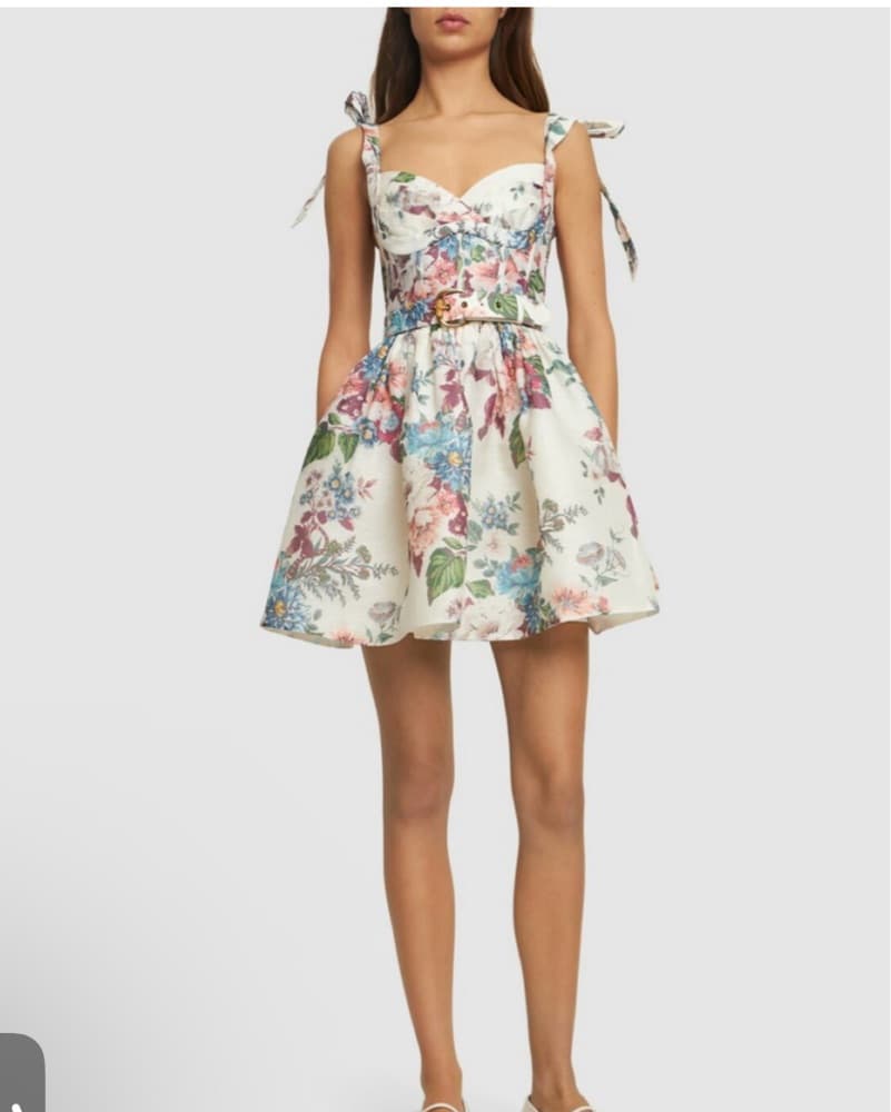 Zimmermann Linen & Silk Mini Dress - Image 1