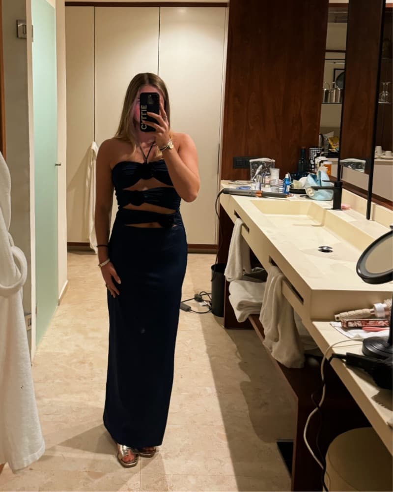 Navy Maxi  Dress- Isabellas Cabinet  - Image 1