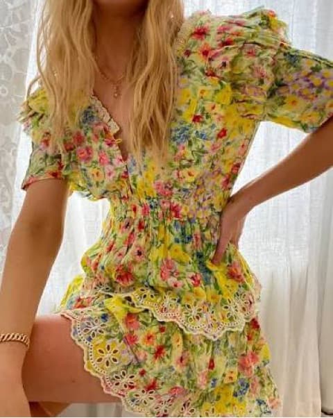 Loveshack Fancy Aldina Mini Dress - Image 4