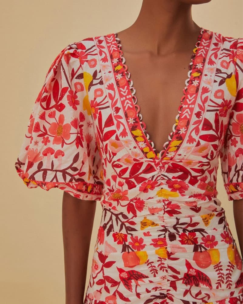Farm Rio Orchard Short Sleeve Dress - Image 3