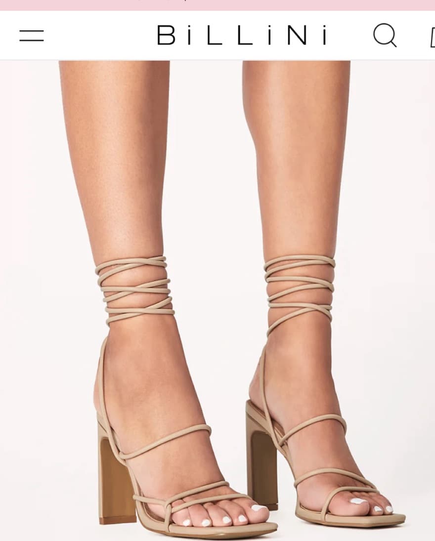 Billini Nude Wrap Up Heels  - Image 1