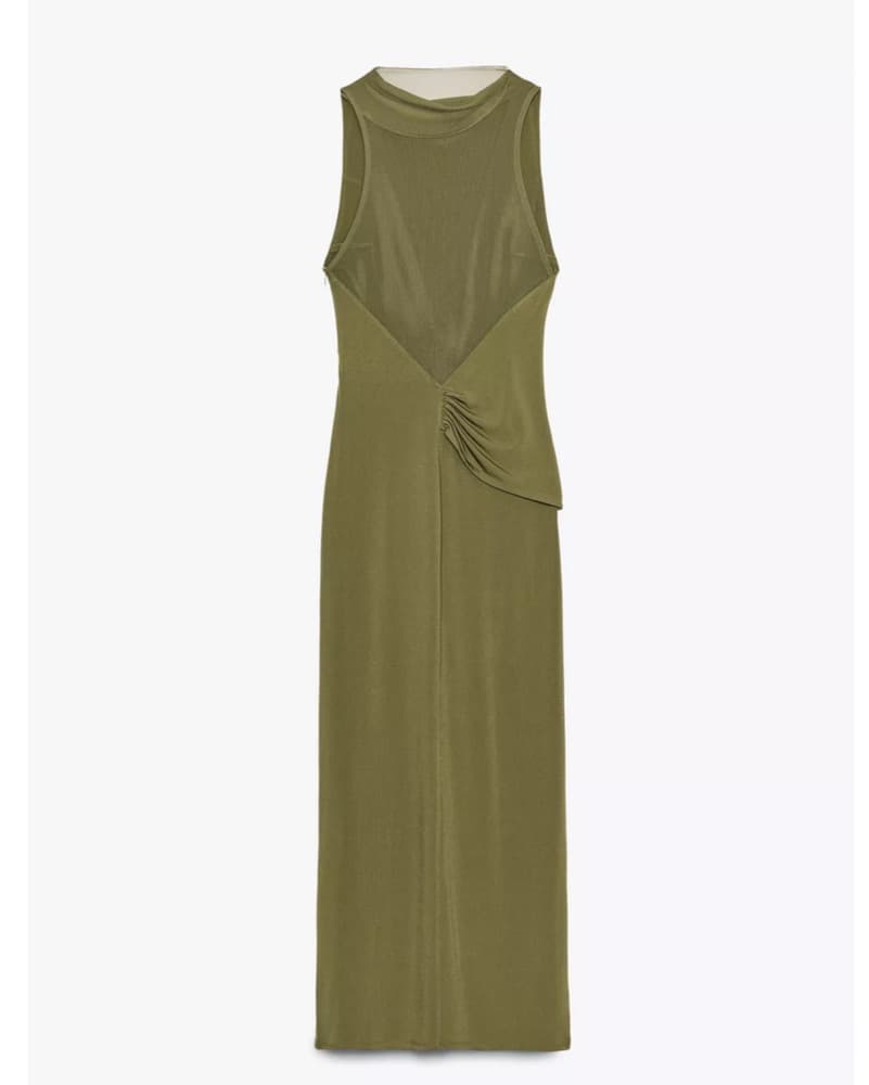 Zara Draped Combination Dress - Image 2
