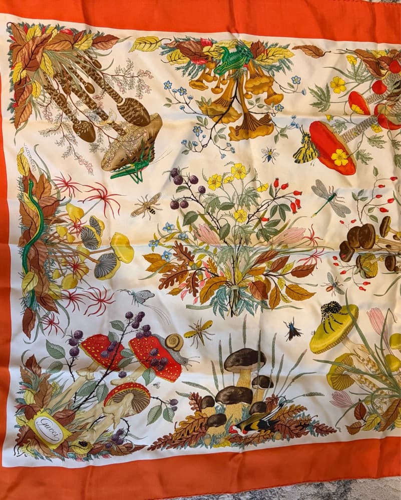 Gucci Printer Silk Scarf - Image 1