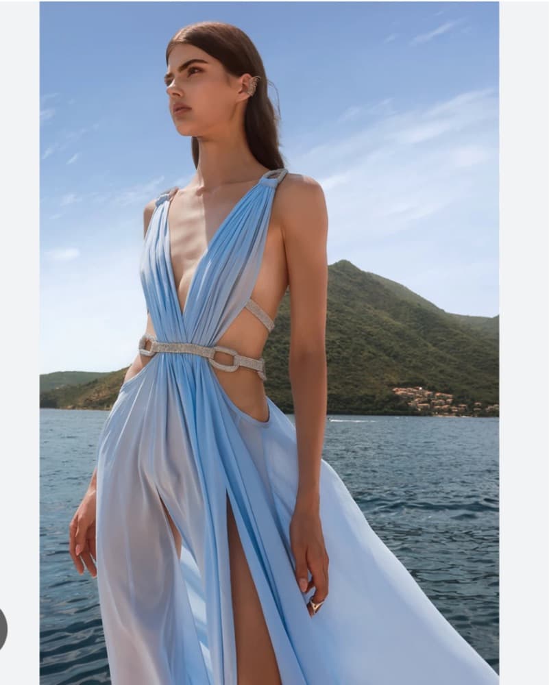 Bronx and Banco Brielle Blue Gown - Image 4