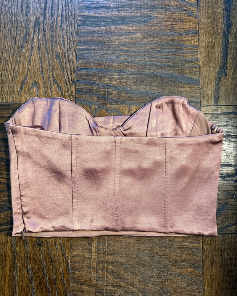 Satin Effect Crop Top - Image 2
