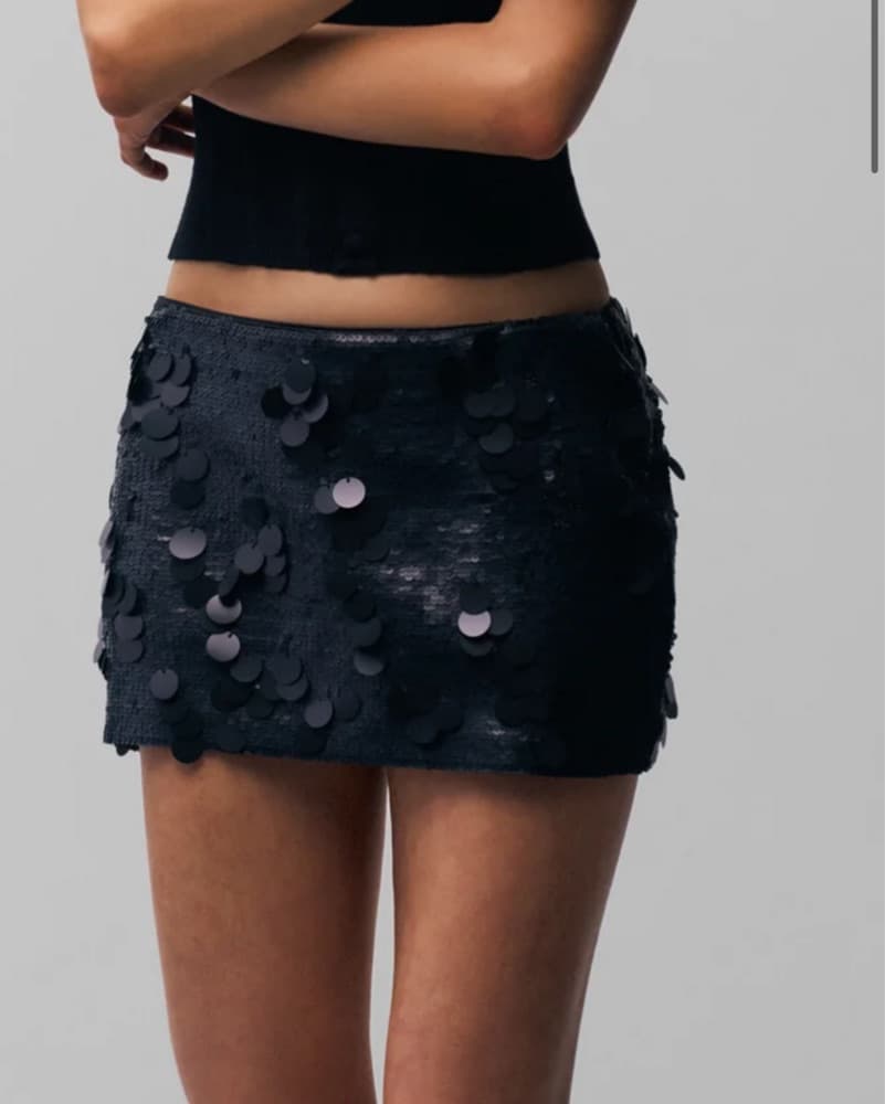 Danielle guizio Low Rise Paillette Skirt - Image 1
