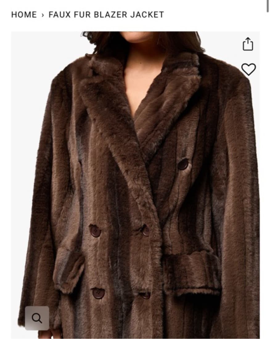 Brown Faux Fur Coat - Image 3