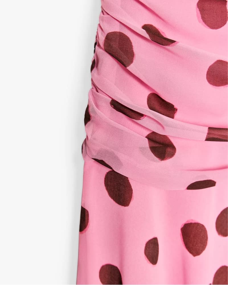 Pink Polka Dot Maxi Dress  - Image 3