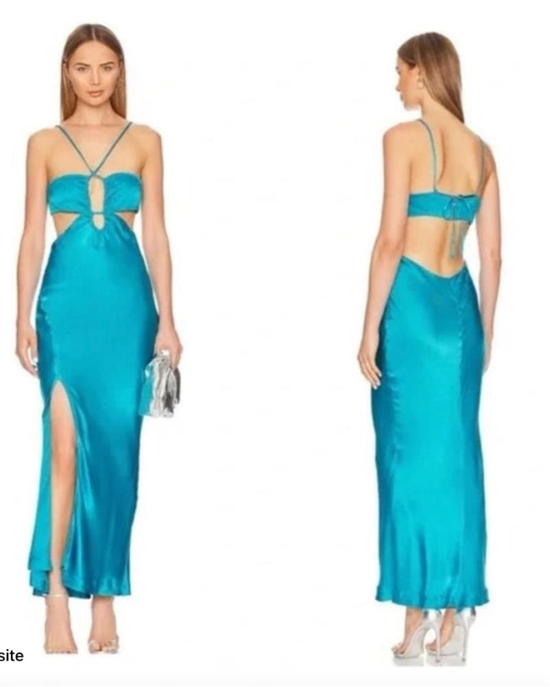 Blue Cutout Dress - Image 2