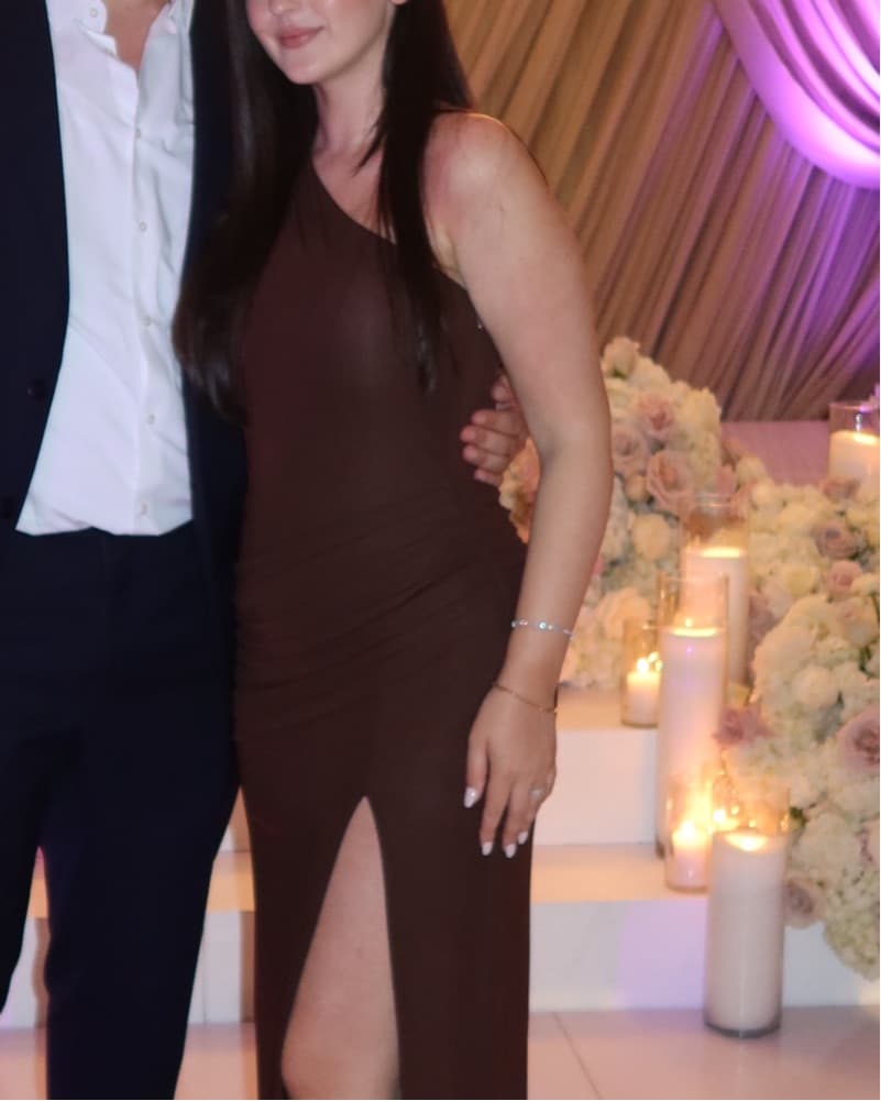 Elegant One-Shoulder Ruched Gown - Image 3