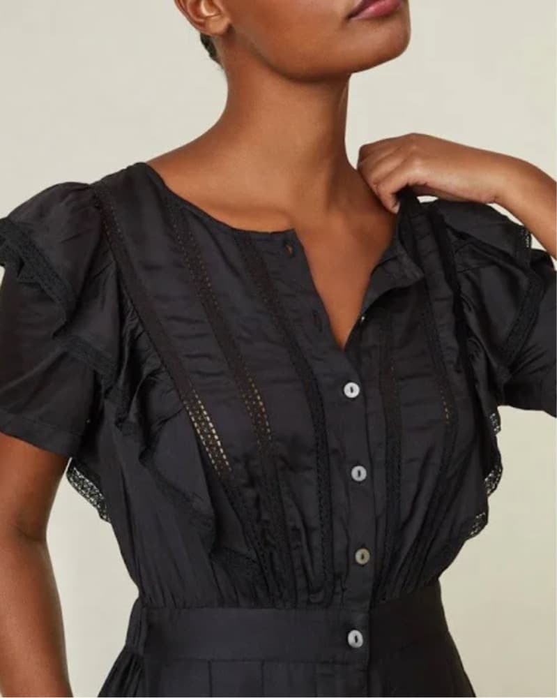 LoveShackFancy Black Maxi Dress - Image 2