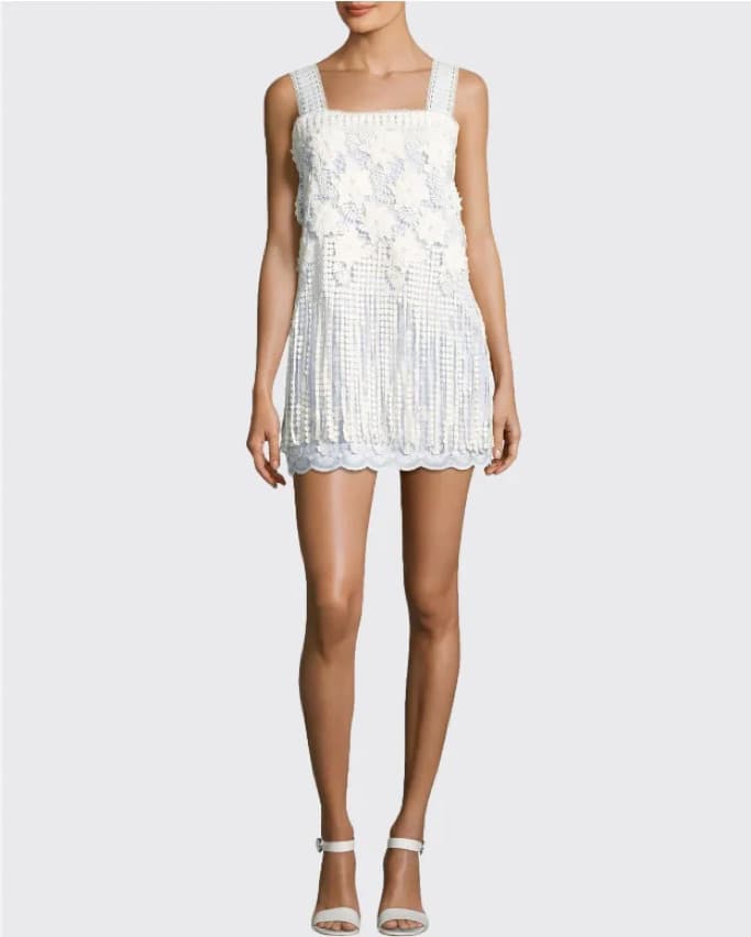 Alexis Flower Fringe Mini Dress - Image 1