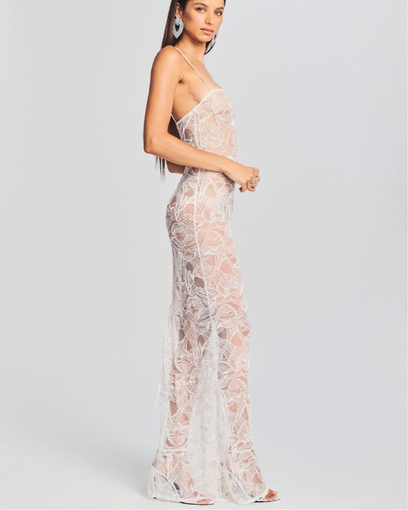 Retrofete Embellished Lace Maxi  - Image 4
