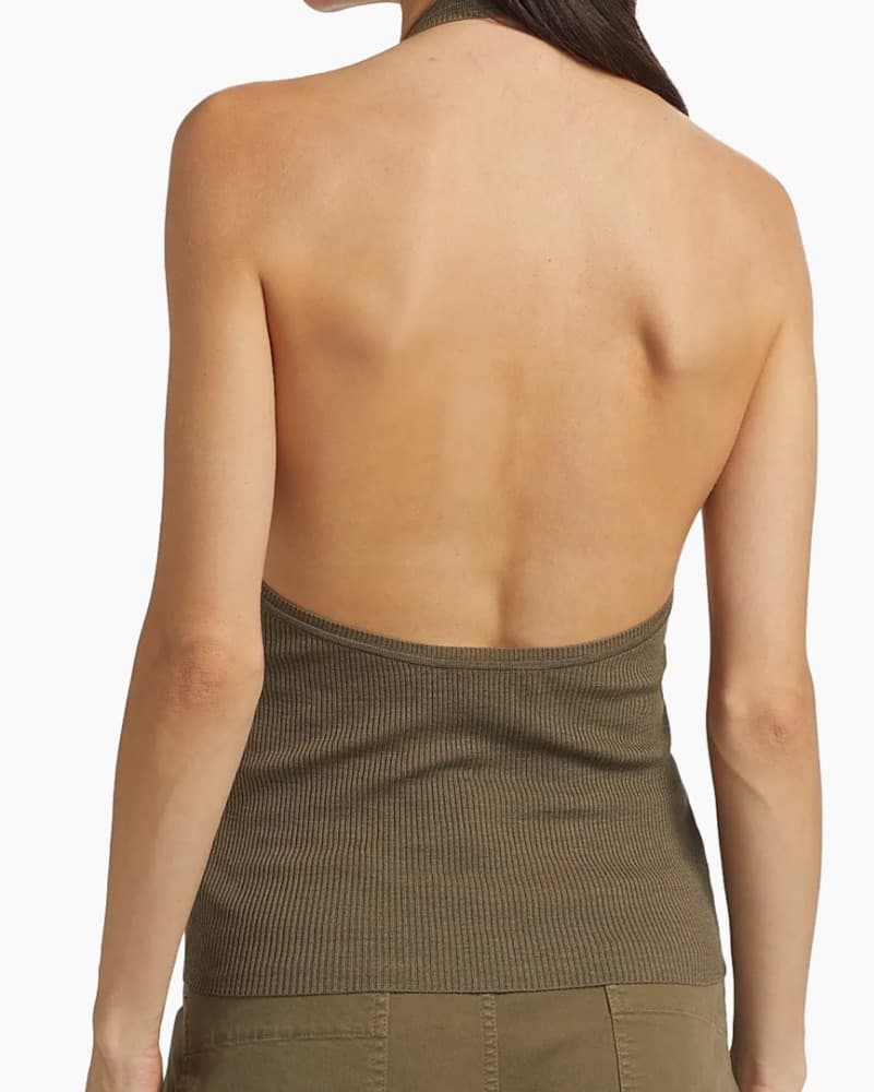 Nili Lotan Silk Knit Halter Top - Image 3