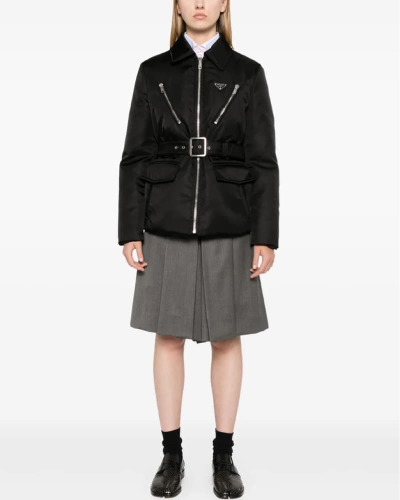 Prada Triangle-Logo Padded Jacket - Image 4