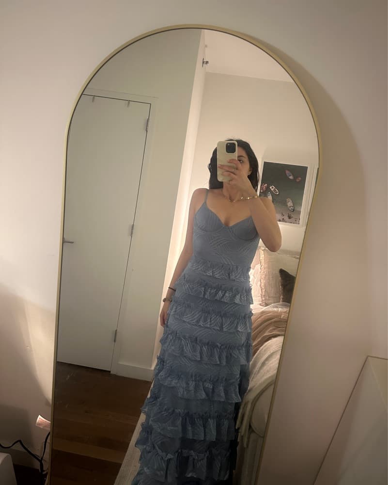 Maxi Blue ruffle Dress - Image 1