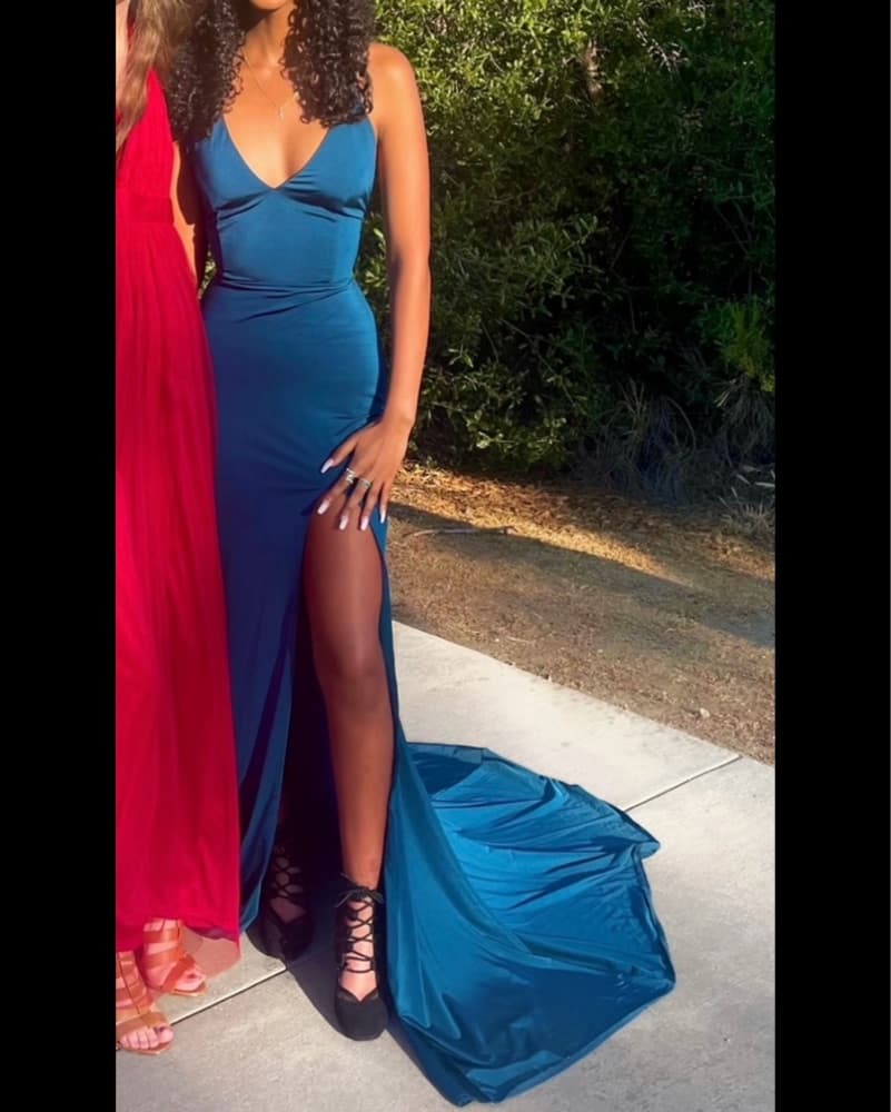 Alamour the Label Eliza Gown in Teal - Image 2