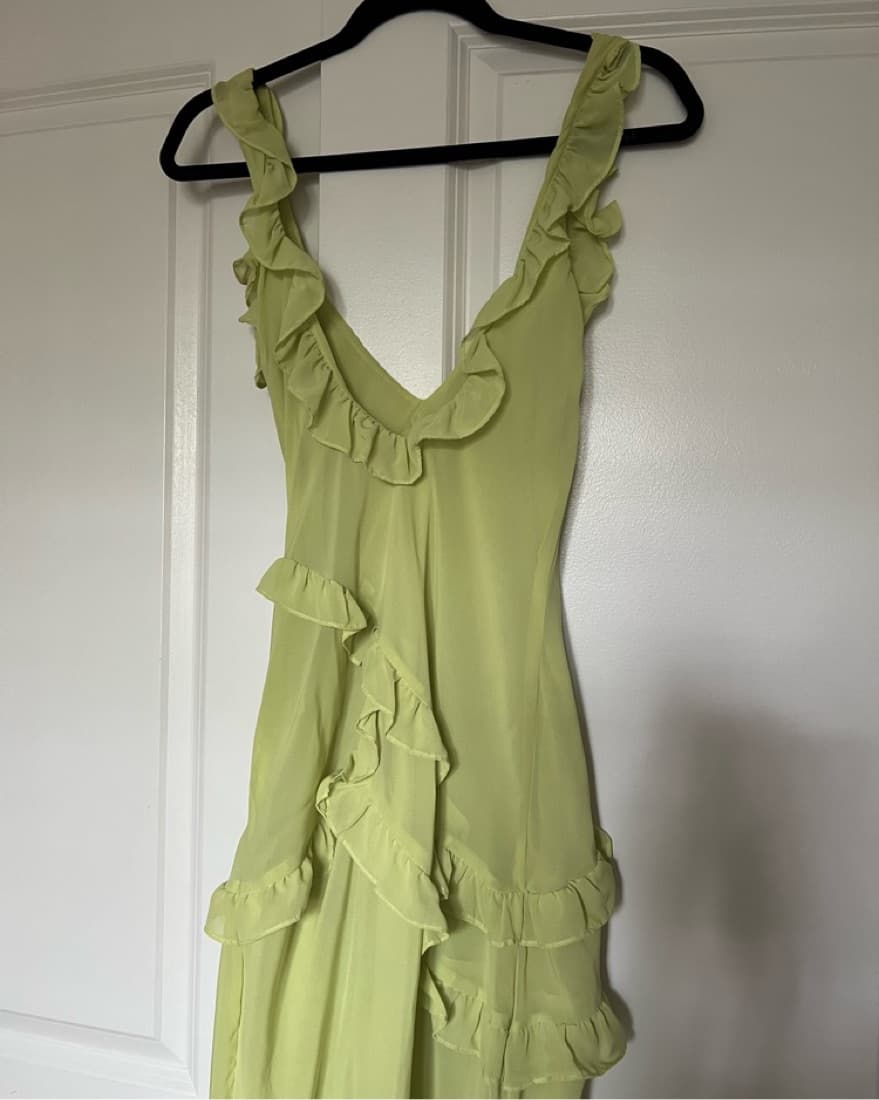 House of CB Lime Pixie Ruffle Dress  - Image 2