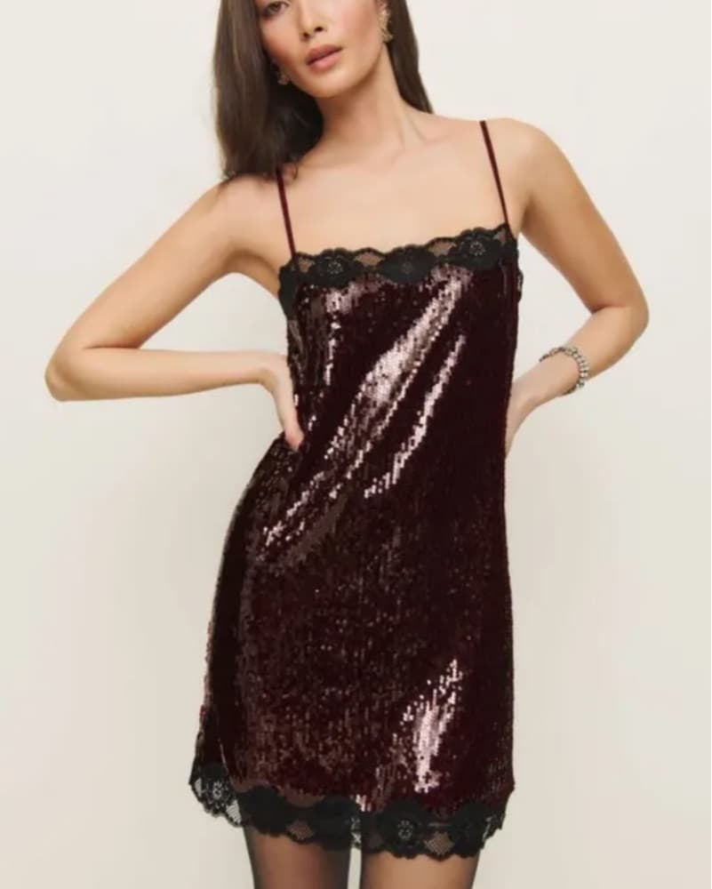Nadene Mini Dress - Plum  - Image 1
